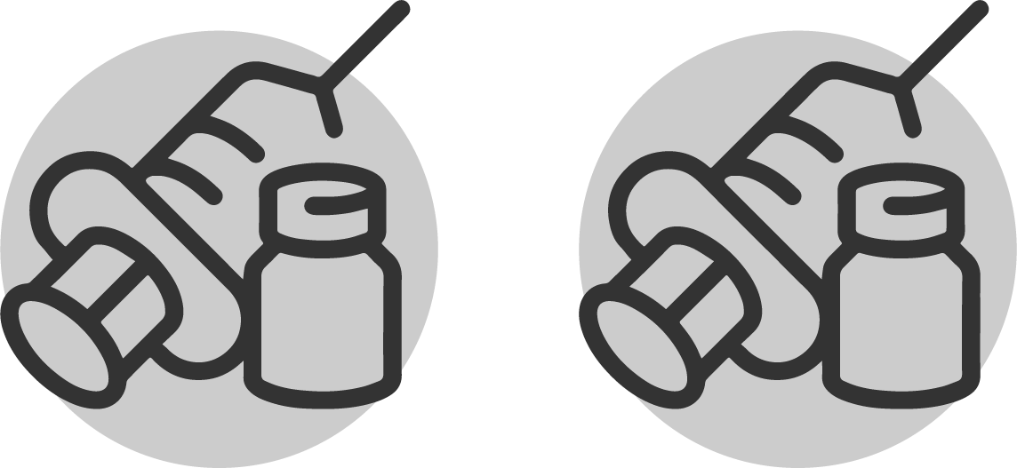 Two shots, 6 months apart